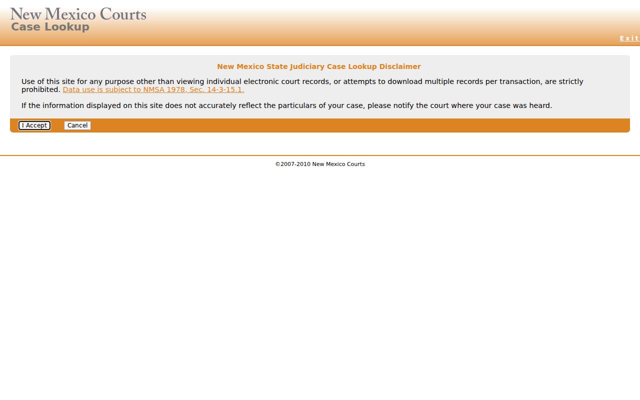 Curry County criminal record search in New Mexico Case Lookup