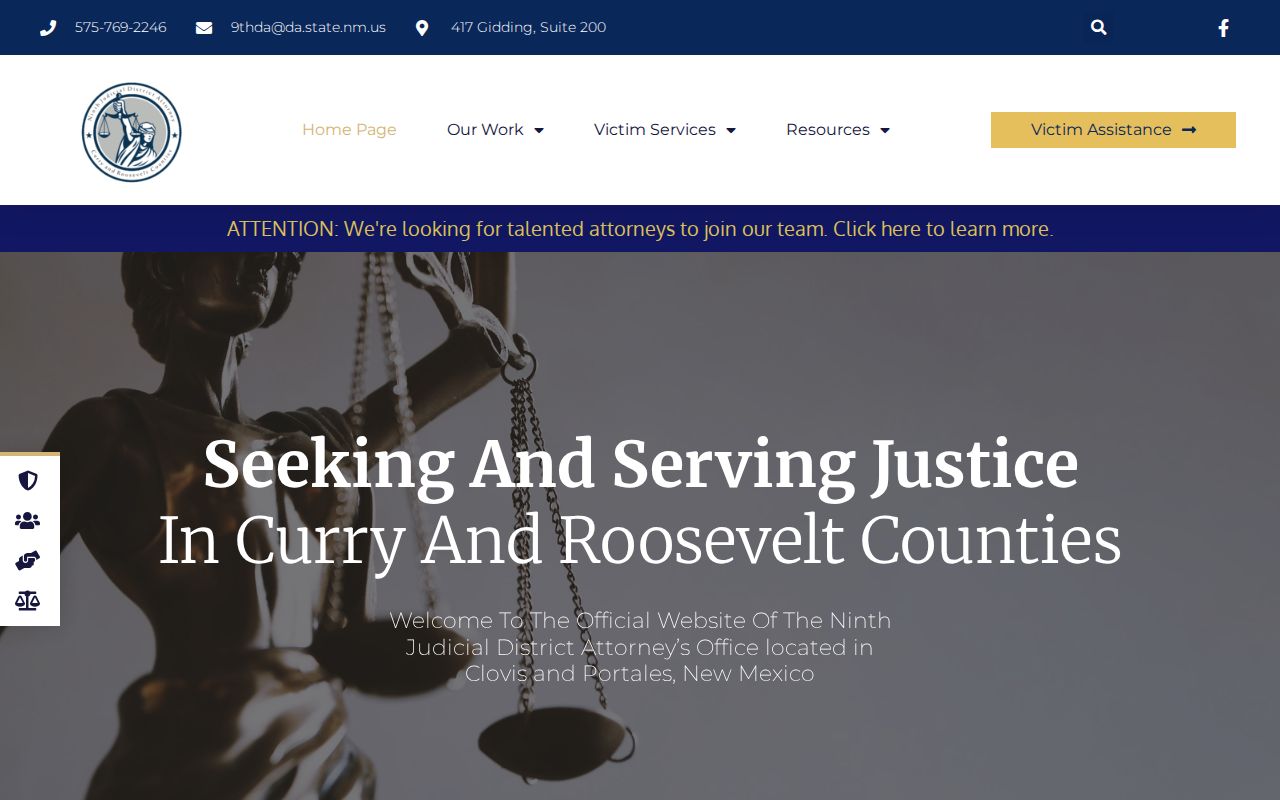 Curry County criminal record charge review by the Ninth Judicial District Attorney