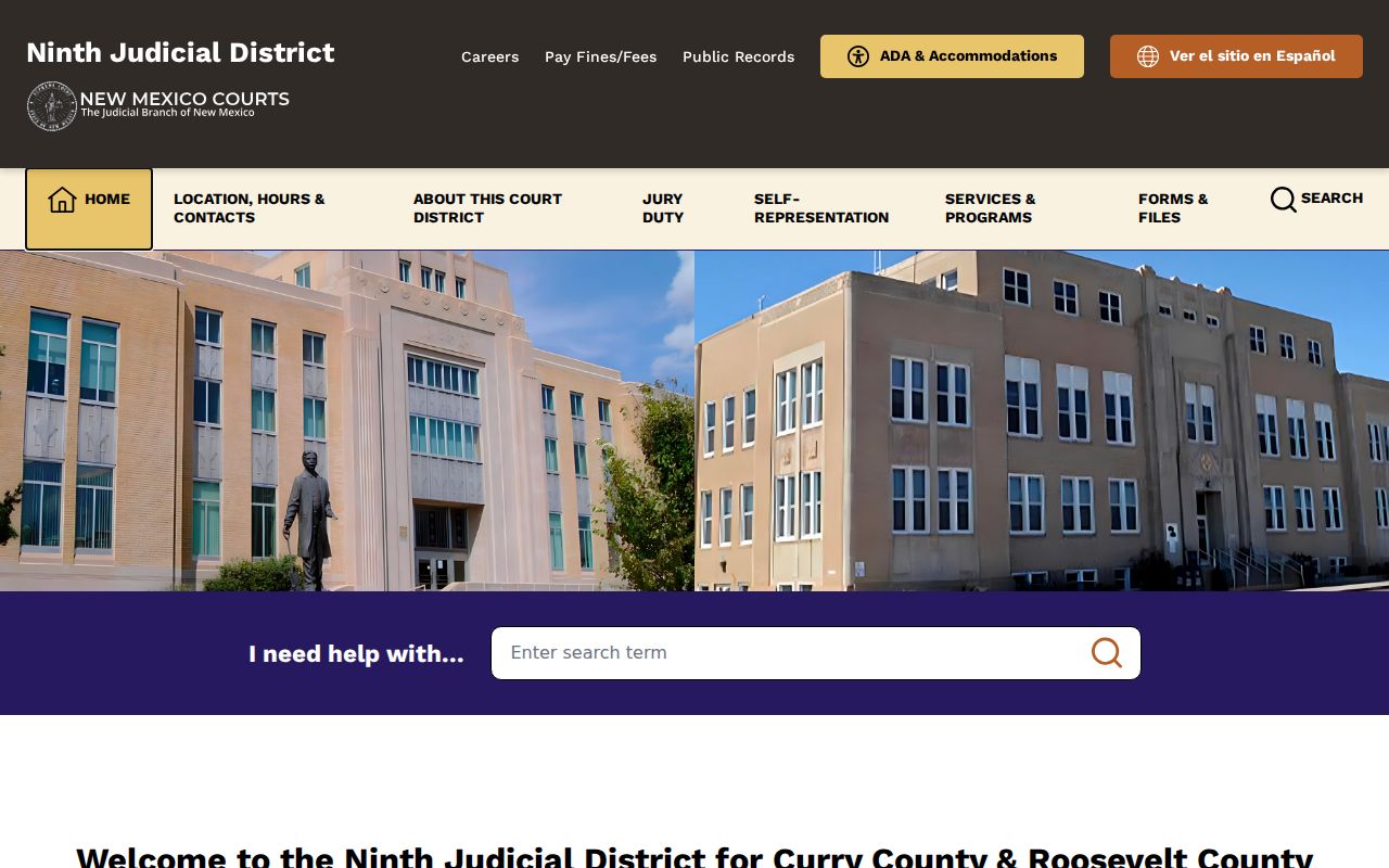Curry County criminal court records at the Ninth Judicial District